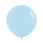 Balão Gigante Látex Pastel Mate Azul 24" / 60cm - 3 Un
