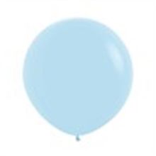 Balão Gigante Látex Pastel Mate Azul 24" / 60cm - 3 Un