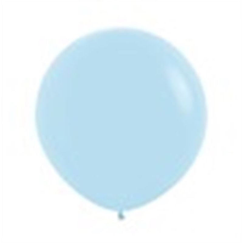 Balão Gigante Látex Pastel Mate Azul 24" / 60cm - 3 Un