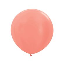 Balão Látex Metal Dourado Rosa 36" / 91cm - 2 Un