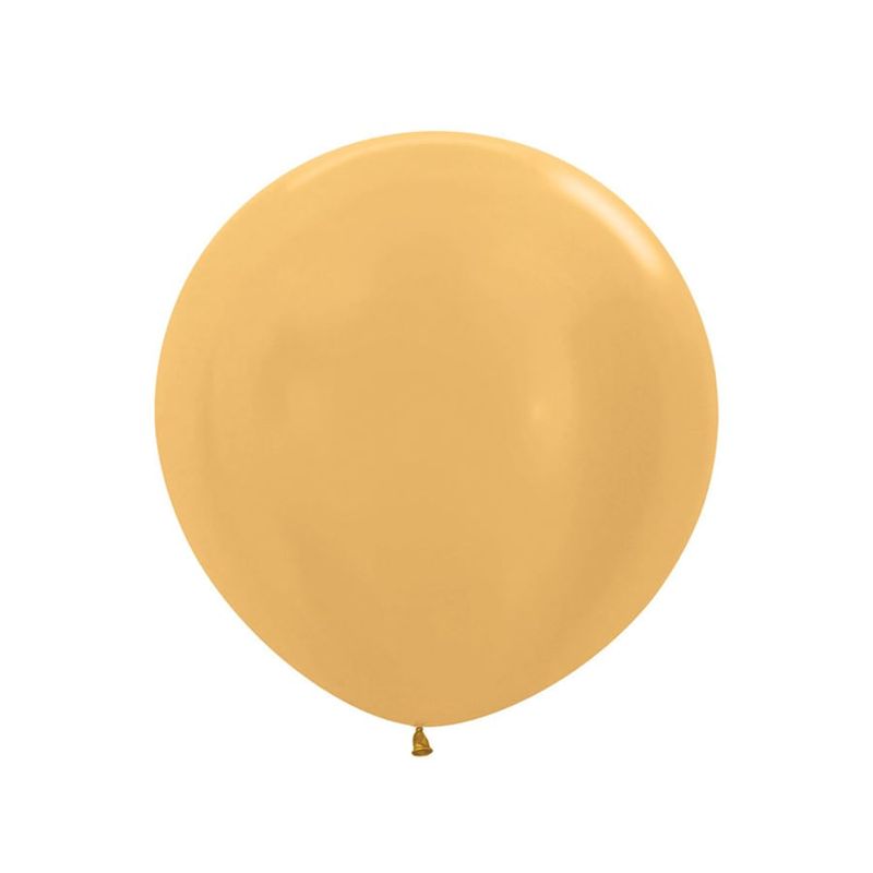 Balão Látex Metal Dourado 36" / 91cm - 2 Un