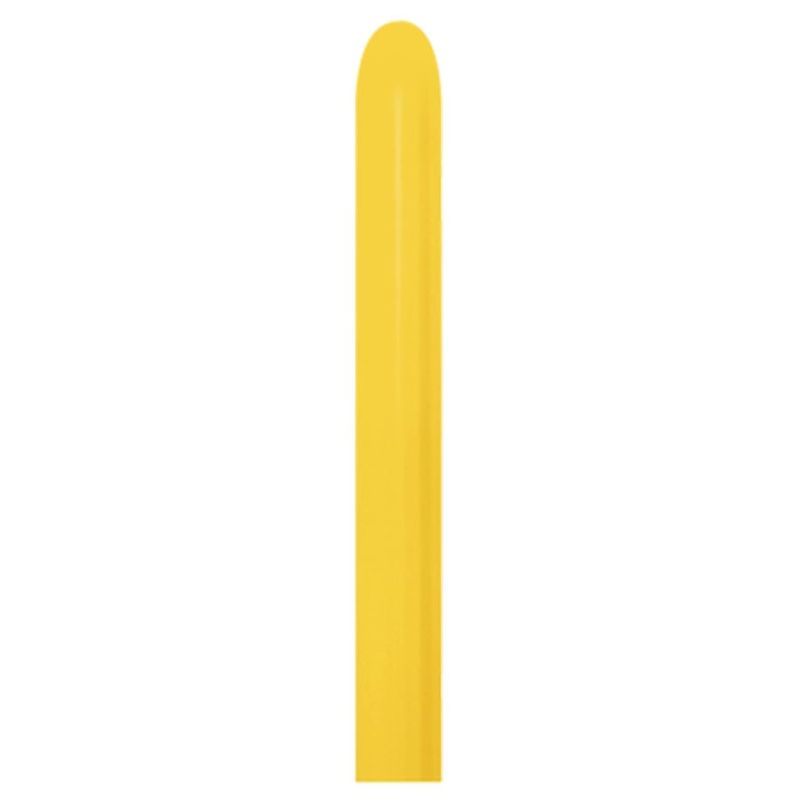 Balão Látex Twist Fashion Amarelo 260'' / 5x150cm - 50 Un