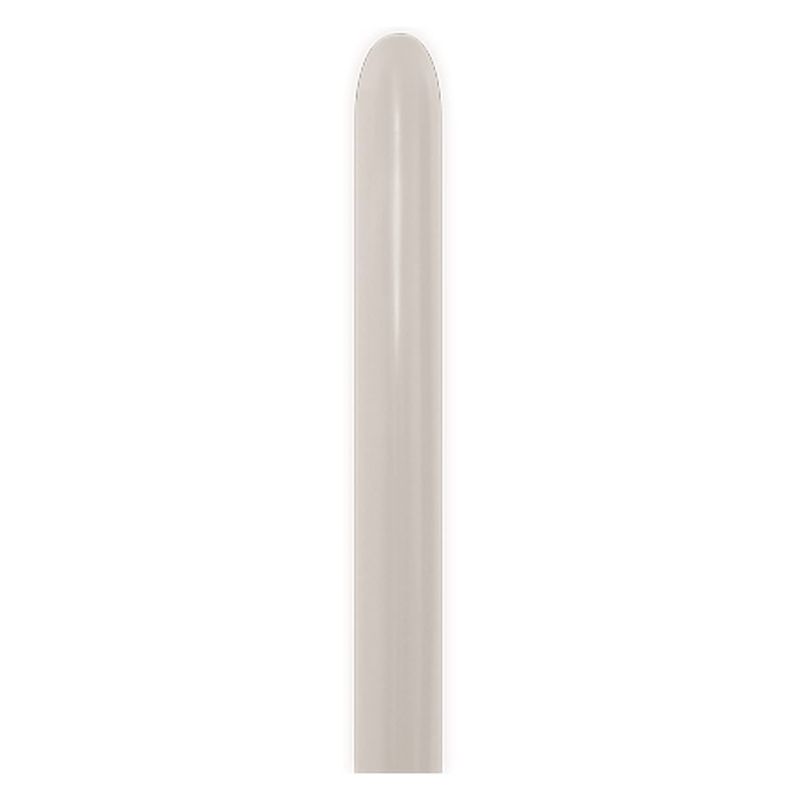 Balão Látex Twist Satin Prata 260'' / 5x150cm - 50 Un