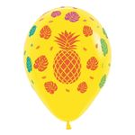 Balão Látex Impressão 360 Fashion Tropical Amarelo 12" / 30cm - 12 Un