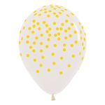 Balão Látex Impressão 360 Cristal Color Confete Sortida 12" / 30cm - 12 Un