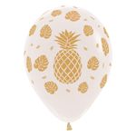 Balão Látex Impressão 360 Cristal Tropical Transparente 12" / 30cm - 12 Un