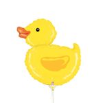 Balão Metalizado Mini Pato Amarelo 14'' / 35cm