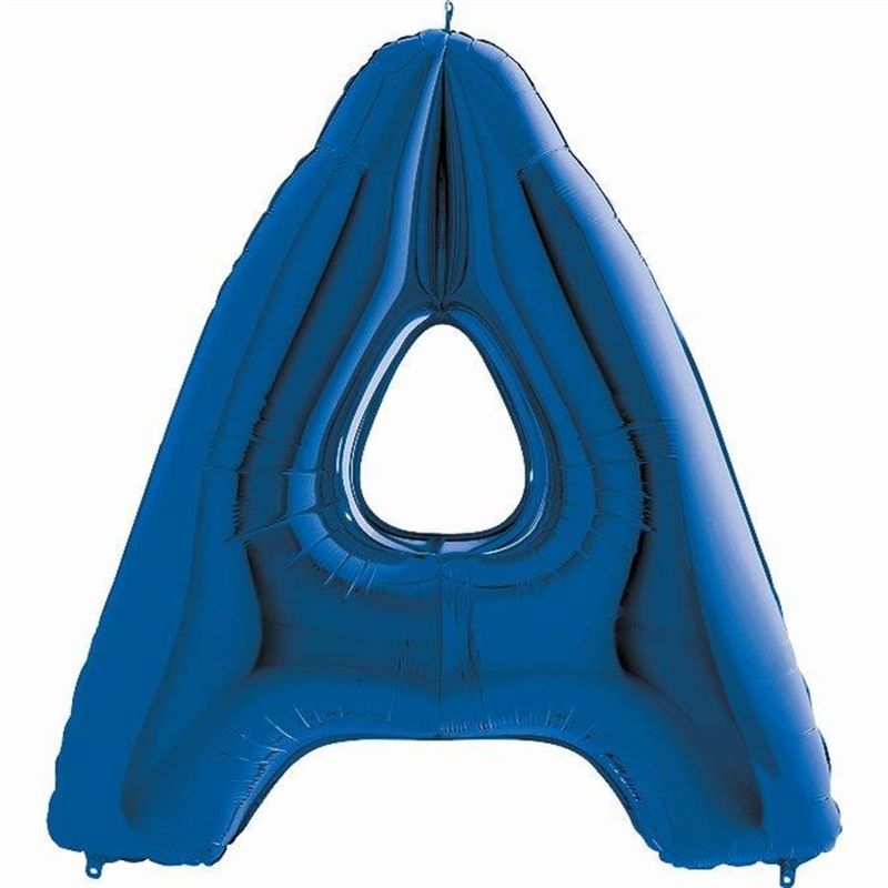 Balão Metalizado Letra A Azul 40'' / 101cm