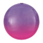 Balão Bolha Metal Degrade Roxo 18" / 45cm