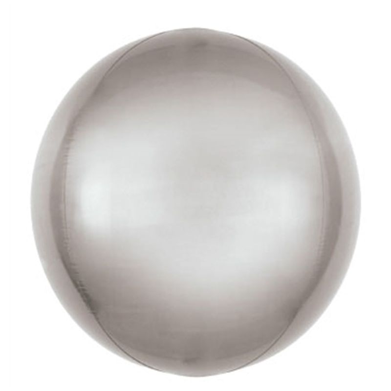 Balão Bolha Metal Prata 24'' / 60cm