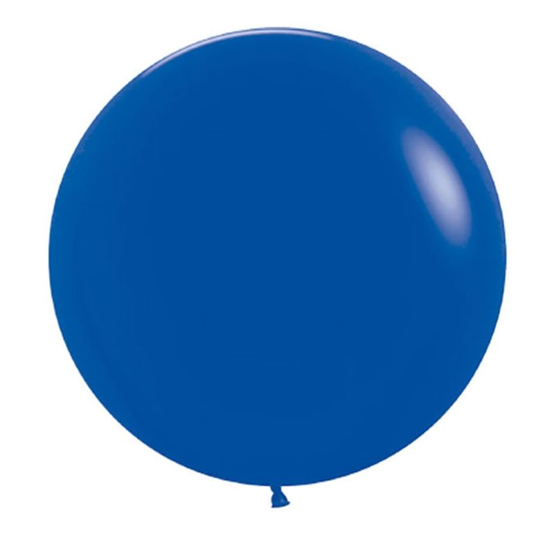 Balão Gigante Látex Fashion Azul Royal 24" / 60cm - 3 Un