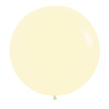 Balão Gigante Látex Pastel Mate Amarelo 24" / 60cm - 3 Un
