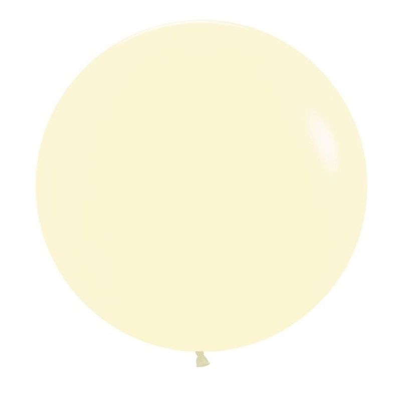 Balão Gigante Látex Pastel Mate Amarelo 24" / 60cm - 3 Un
