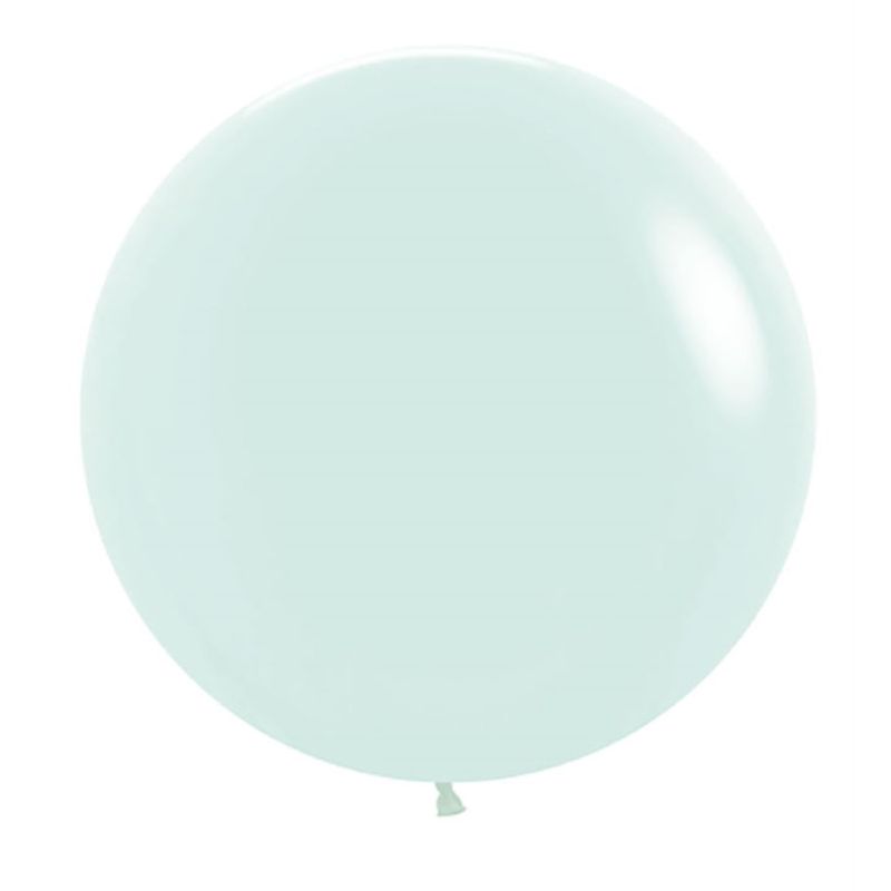 Balão Gigante Látex Pastel Mate Verde 24" / 60cm - 3 Un