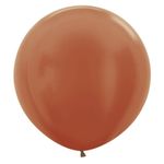 Balão Gigante Látex Metal Cobre 24" / 60cm - 3 Un