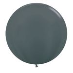 Balão Gigante Látex Metal Grafite 24" / 60cm - 3 Un