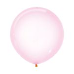 Balão Gigante Látex Cristal Pastel Rosa 24" / 60cm - 3 Un