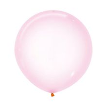 Balão Gigante Látex Cristal Pastel Rosa 24" / 60cm - 3 Un