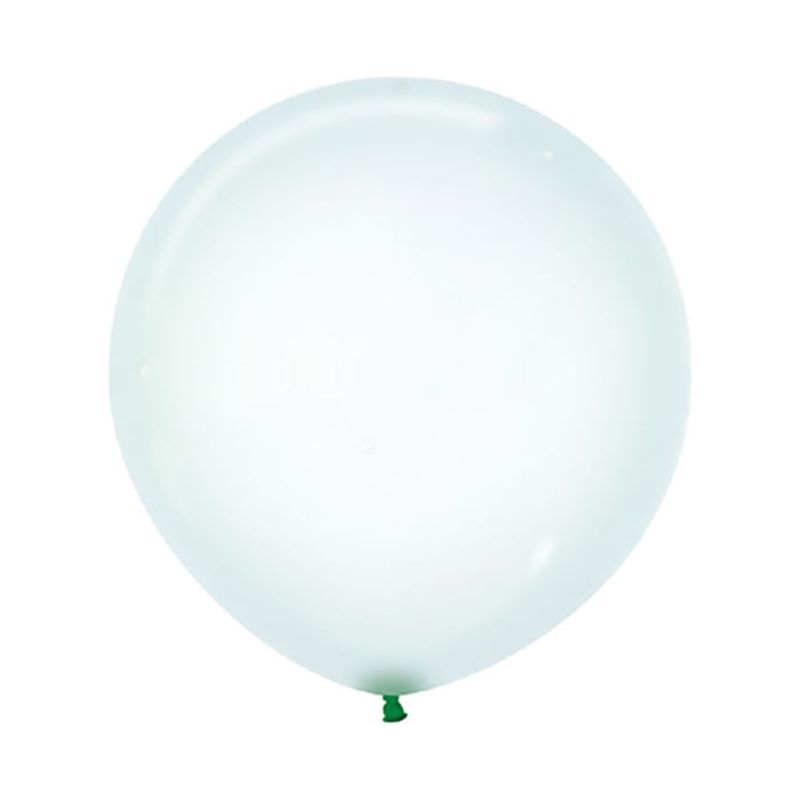 Balão Gigante Látex Cristal Pastel Verde 24" / 60cm - 3 Un