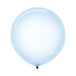 Balão Gigante Látex Cristal Pastel Azul 24" / 60cm - 3 Un