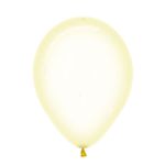 Balão Látex Cristal Pastel Amarelo 12" / 30cm - 50 Un