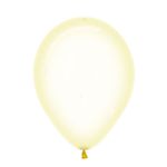 Balão Látex Cristal Pastel Amarelo 12" / 30cm - 50 Un