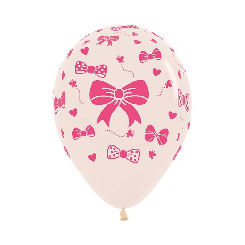 Balão Látex Impressão 360 Cristal Fitas 12" / 30cm - 12 Un