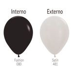 Balão Látex Satin/Fashion Duo Prata 12" / 30cm - 8 Un