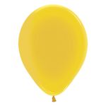 Balão Látex Cristal Amarelo 5" / 13cm - 50 Un