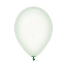 Balão Látex Cristal Pastel Verde 5" / 13cm - 50 Un