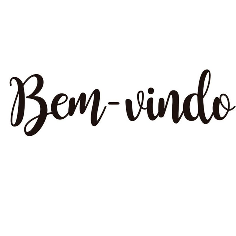 Lettering Transfer para Balão Bem Vindo Branco G 32X28 cm