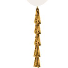 Adereço para Balão Franja Tassel Plástico Dourado 25X35 cm