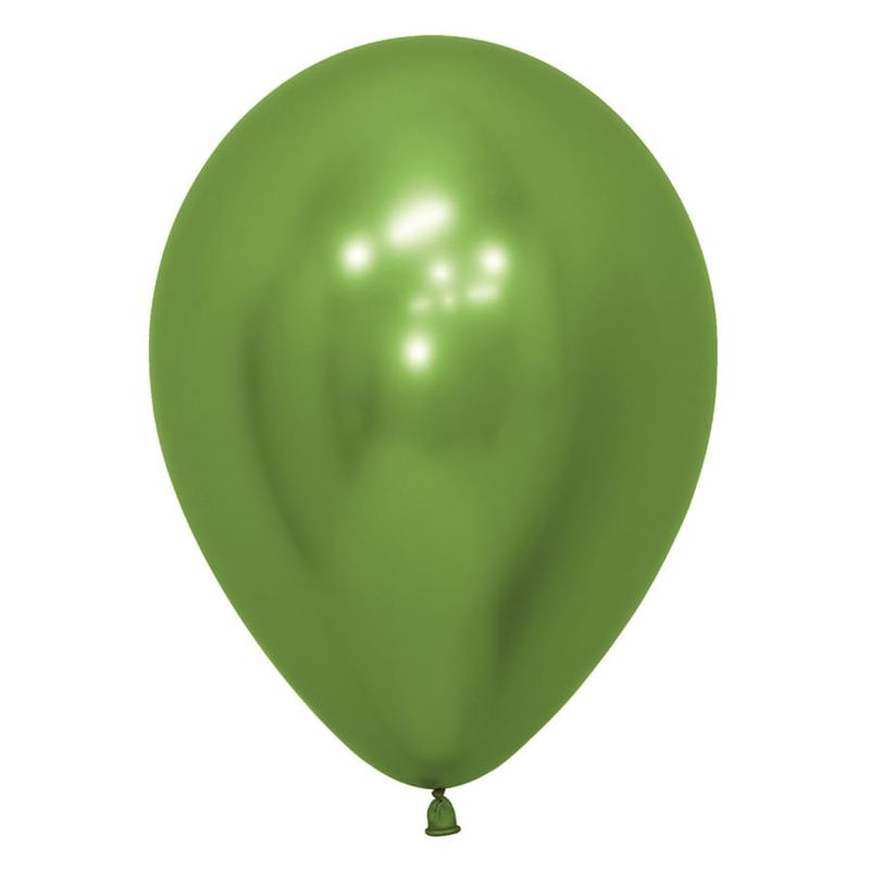 Balão Látex Reflex Verde Lima 5" / 13cm - 50 Un