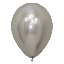 Balão Látex Reflex Prata 5" / 13cm - 50 Un