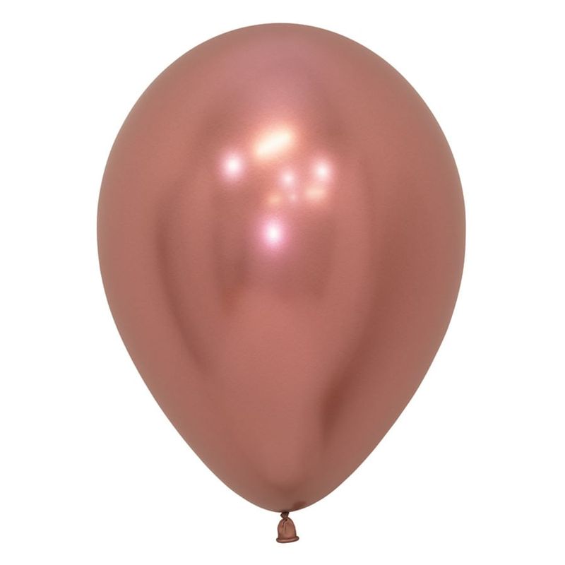 Balão Látex Reflex Rose Gold 5" / 13cm - 50 Un