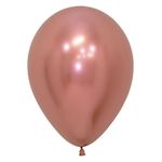 Balão Látex Reflex Rose Gold 5" / 13cm - 50 Un