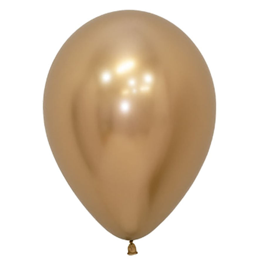 Balão Látex Impressão 360 Satin Feliz Aniversário Brilho Prata 12