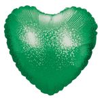 Balão Metalizado Holográfico Coração Verde 18" / 45 cm
