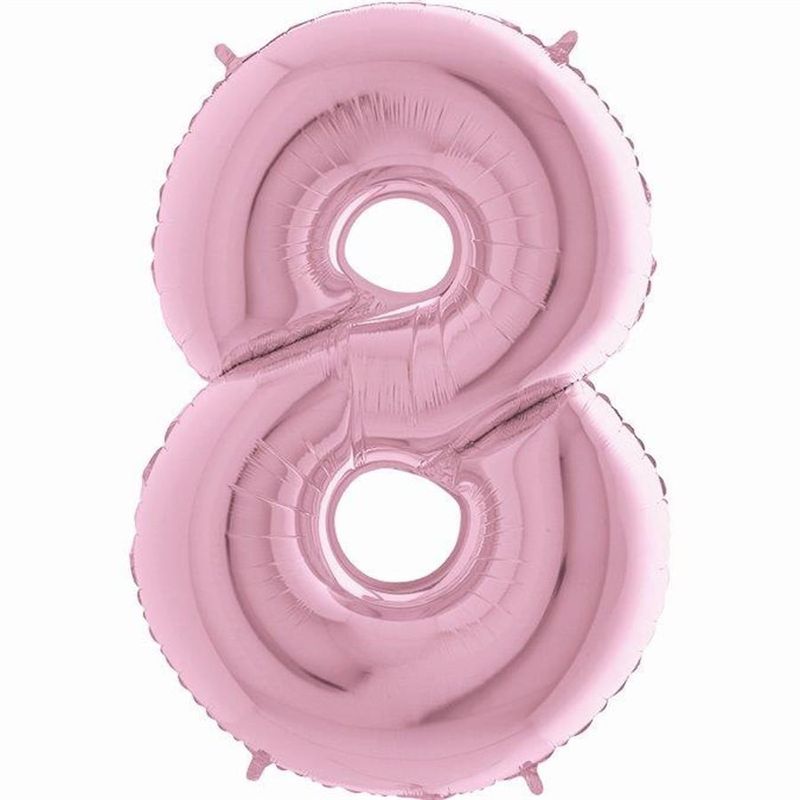 Balão Metalizado Número 8 Pink Pastel 40'' / 101cm