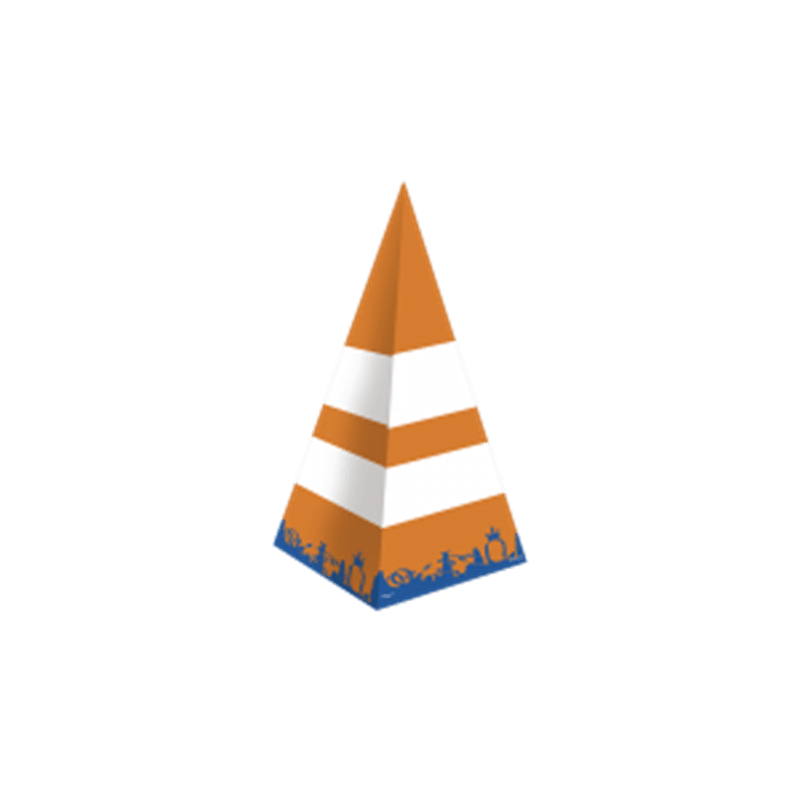 Festa Hot Wheels - Caixa Mini Cone Hot Whells - 8 Un