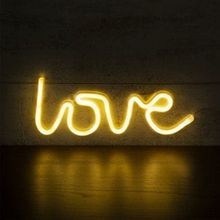 Silhueta de Led Love Branco 36,5x2x13,5