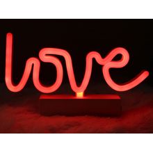 Silhueta de Led Love Vermelho 36,5x2x13,5