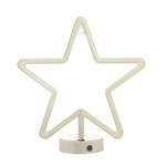 Silhueta de Led Estrela Branca 28,5x10x30,5