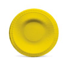 Prato Petisqueira Laminado Amarelo 18 cm - 8 Un