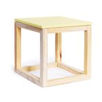 Cubo Vazado de Mesa Amarelo Claro 15x15x15,5