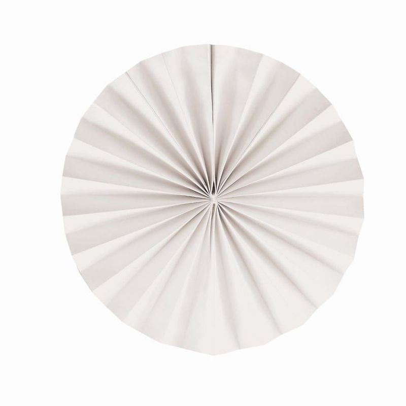 Leque Redondo Decorativo Branco 25 cm - 2 Peças