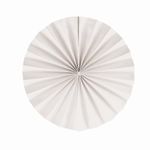 Leque Redondo Decorativo Branco 35 cm - 2 Peças