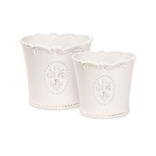 Kit Vaso de Cerâmica Decorativo Branco para Médio