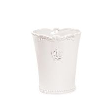 Vaso de Cerâmica Decorativo Branco Grande 13,6x16