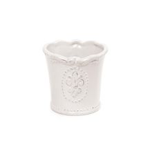 Vaso de Cerâmica Decorativo Branco Pequena 7,7x7,4